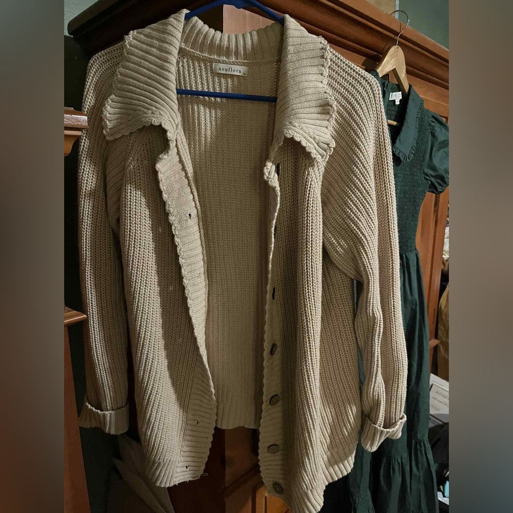 Women's Neuflora Westlock Cream Cardigan Sweater XS - Picture 5 of 9
